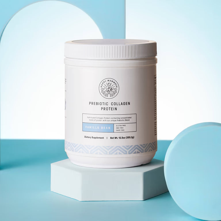 Happy Mammoth NewSlim SuperGreens with Spirulina, Chlorella & Prebiotics Blend for Adults, Supports Metabolism, Energy & Reduces Carb Cravings, 24 Servings, Vanilla Flavor