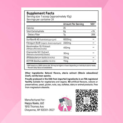 Happy Mammoth Complete Belly Reset Digestive Health Supplement Powder for Men & Women, Supports Gut Health, Reduces Bloating & Gas, Promotes Bowel Regularity, 24 Servings Vanilla Flavor