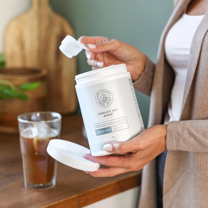 Happy Mammoth NewSlim, containing a blend of spirulina, chlorella, and prebiotics, is designed for adults to boost energy and reduce carbohydrate cravings. 24 servings.