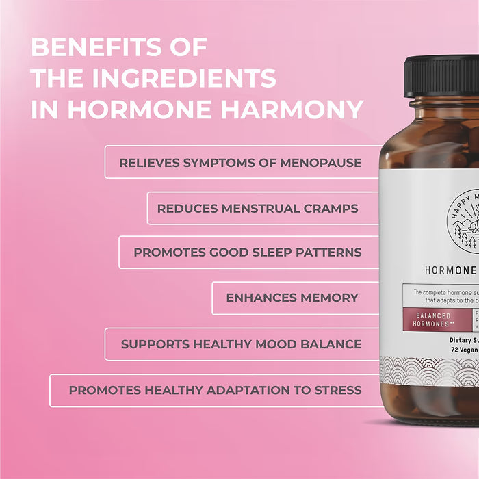 Happy Mammoth Meno Daily Menopause Vitamins & Supplements for Women (*Not Hormone Harmony), Boost Metabolism, Healthy Skin, Hair and Nails, Hot Flash, Mood Support, 72 Caps