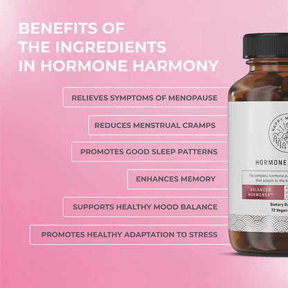 Happy Mammoth Meno Daily Menopause Vitamins & Supplements for Women (*Not Hormone Harmony), Boost Metabolism, Healthy Skin, Hair and Nails, Hot Flash, Mood Support, 72 Caps